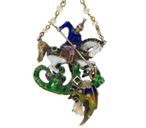 VintageSaintGeorgeWithTheDragonPendantII